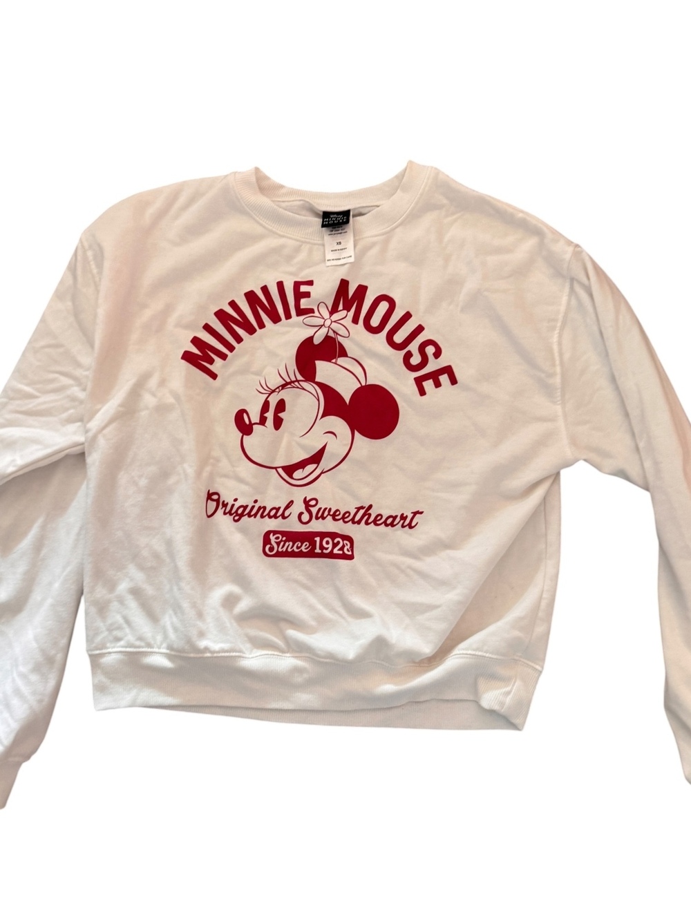 Disney Minnie Mouse Original Sweetheart Since 1928 Sweatshirt Womens XS